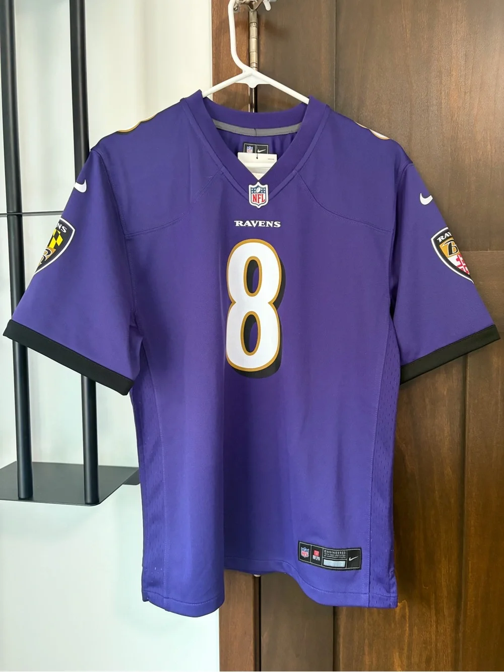 Nike Purple Baltimore Ravens #8 Football Jersey